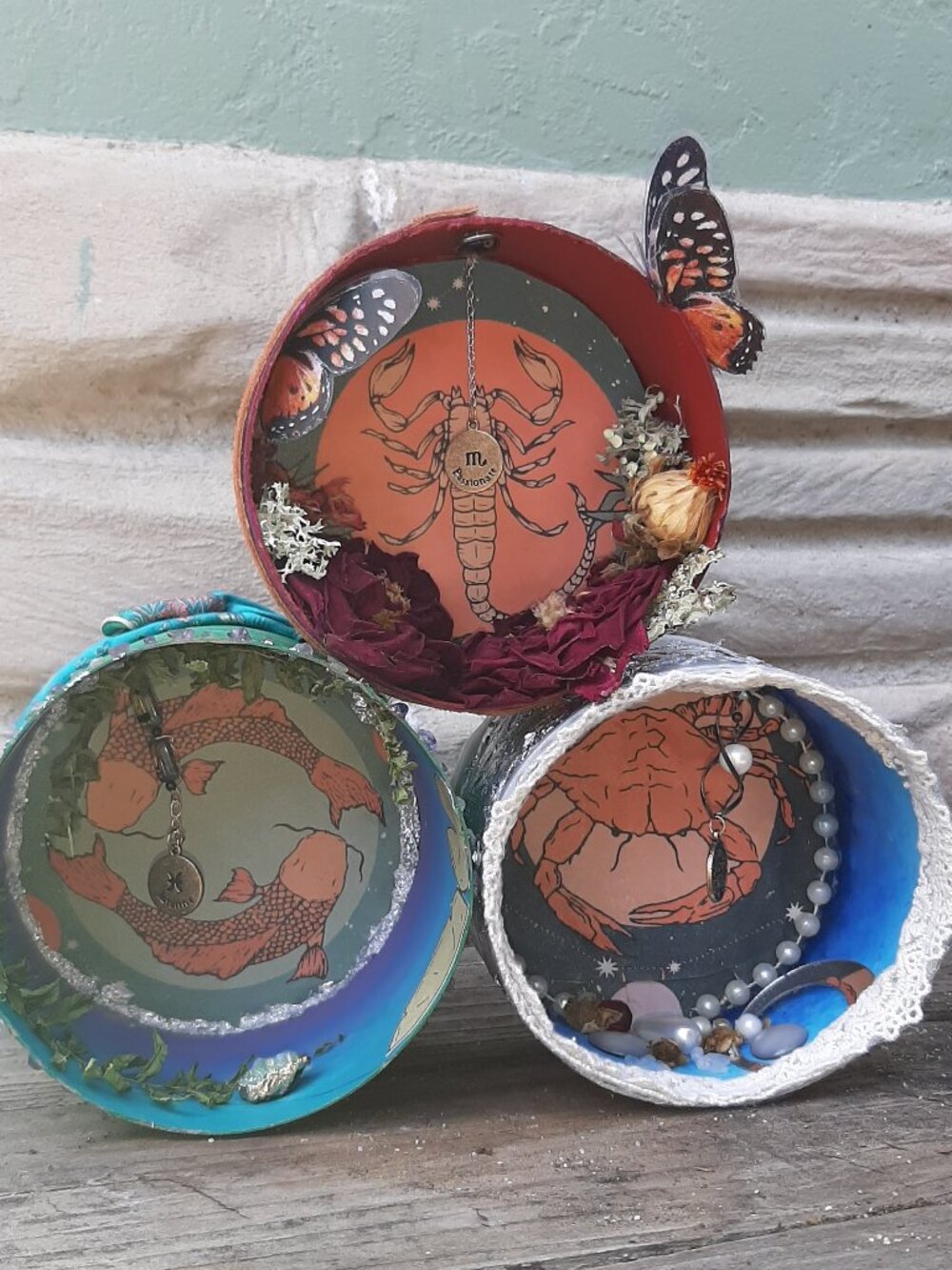 Water element trio Zodiac sign series